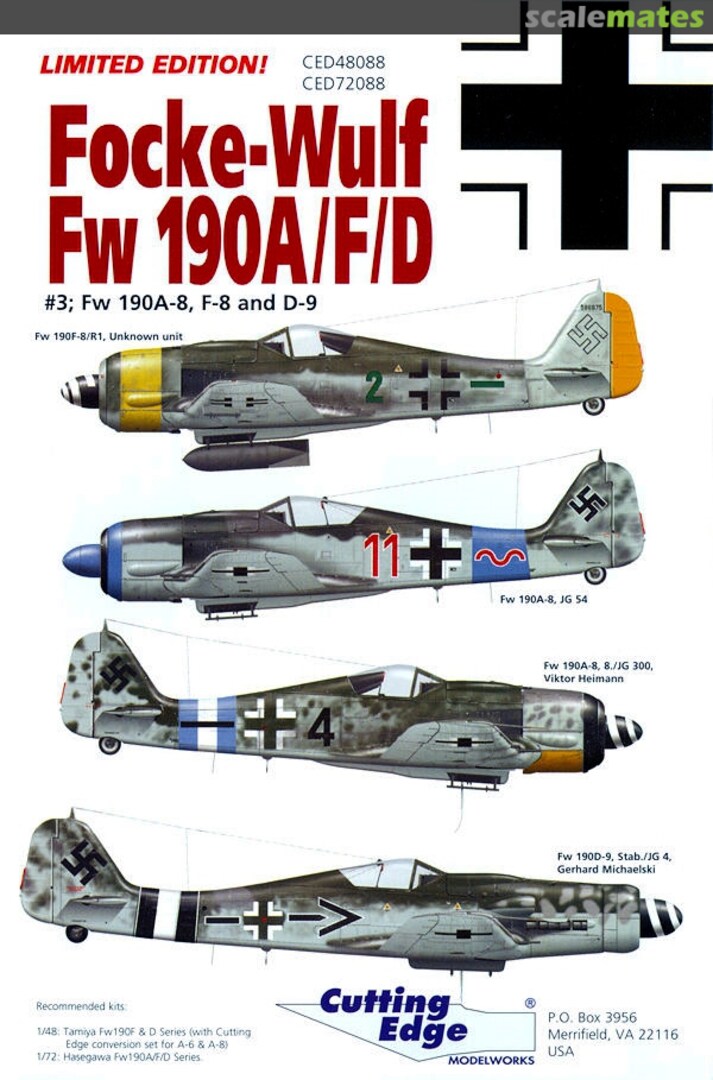 Boxart Focke-Wulf Fw 190A/F/D CED48088 Cutting Edge Modelworks