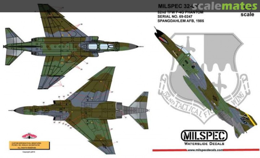 Boxart 52nd TFW, F-4G Phantom II 32-007 Milspec