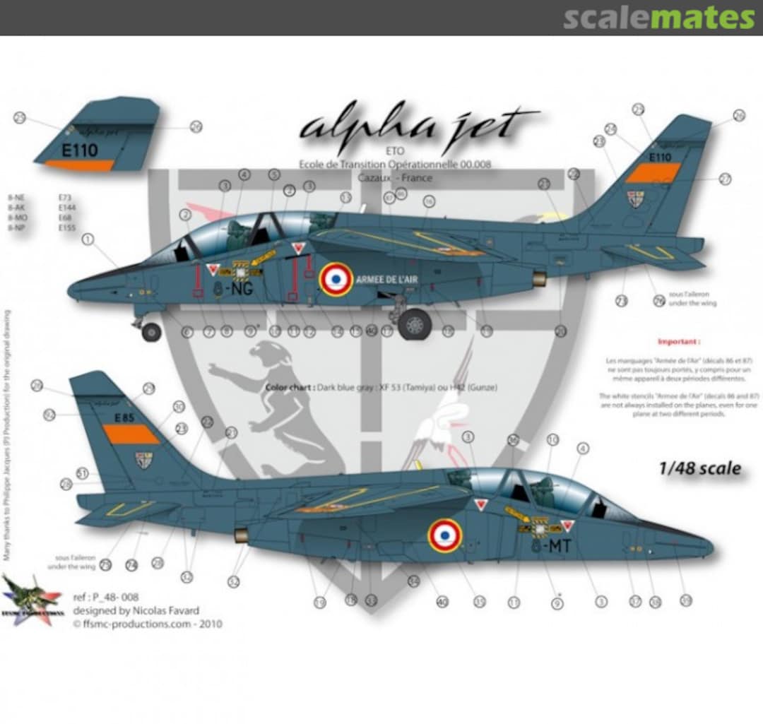 Boxart Alphajet E "ETO" (Cazaux, BA 120) P_48-008 FFSMC Productions