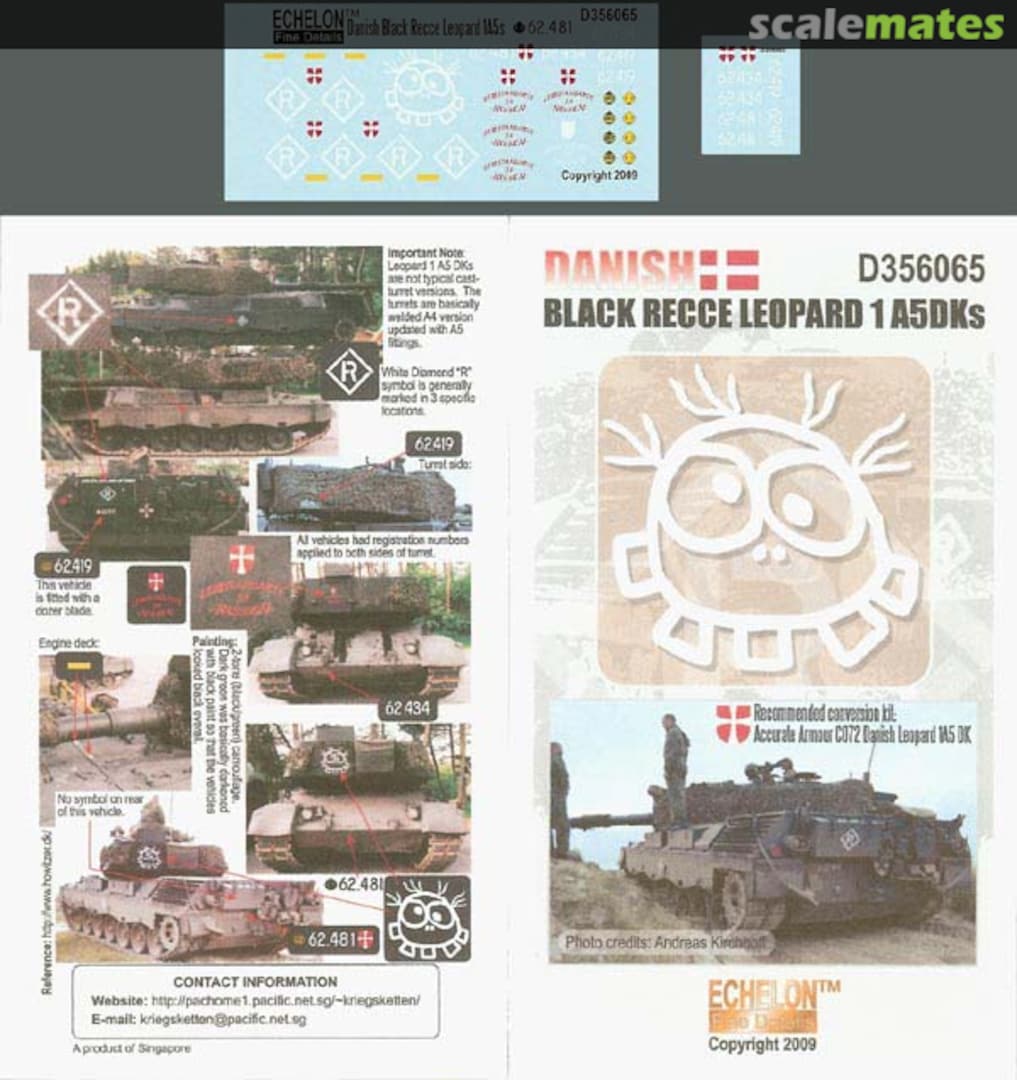 Boxart Danish Black Recce Leopard 1 A5DKs D356065 Echelon Fine Details