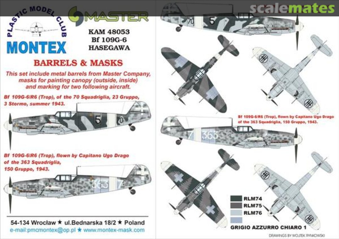 Boxart Bf 109G-6 (Italy) KAM48053 Montex