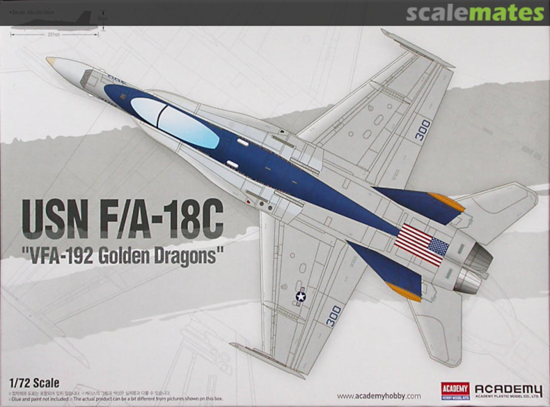 Boxart USN F/A-18C "VFA-192 Golden Dragons" 12564 Academy