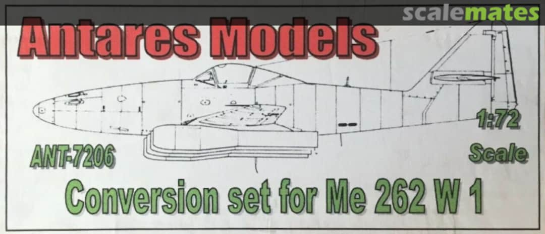 Boxart Conversion set for Me 262 W 1 ANT-7206 Antares Models