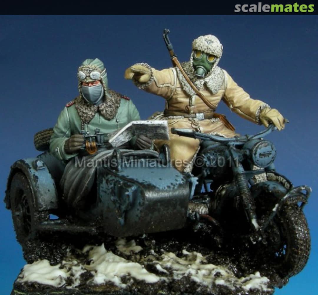 Boxart German motorcycle crew 35030 Mantis Miniatures