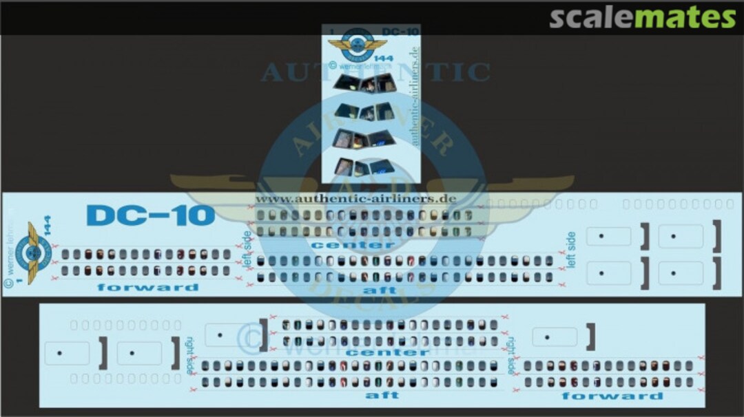 Boxart Cockpit and Cabin Windows DC-10 DC-10 Authentic-Airliner-Decals