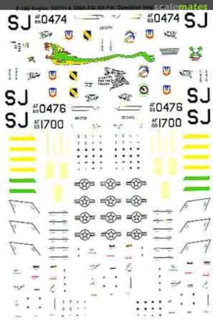 Boxart F-15E Eagles: 335th & 336th FS/ 4th FW. Operation Iraqi 72-840 Microscale