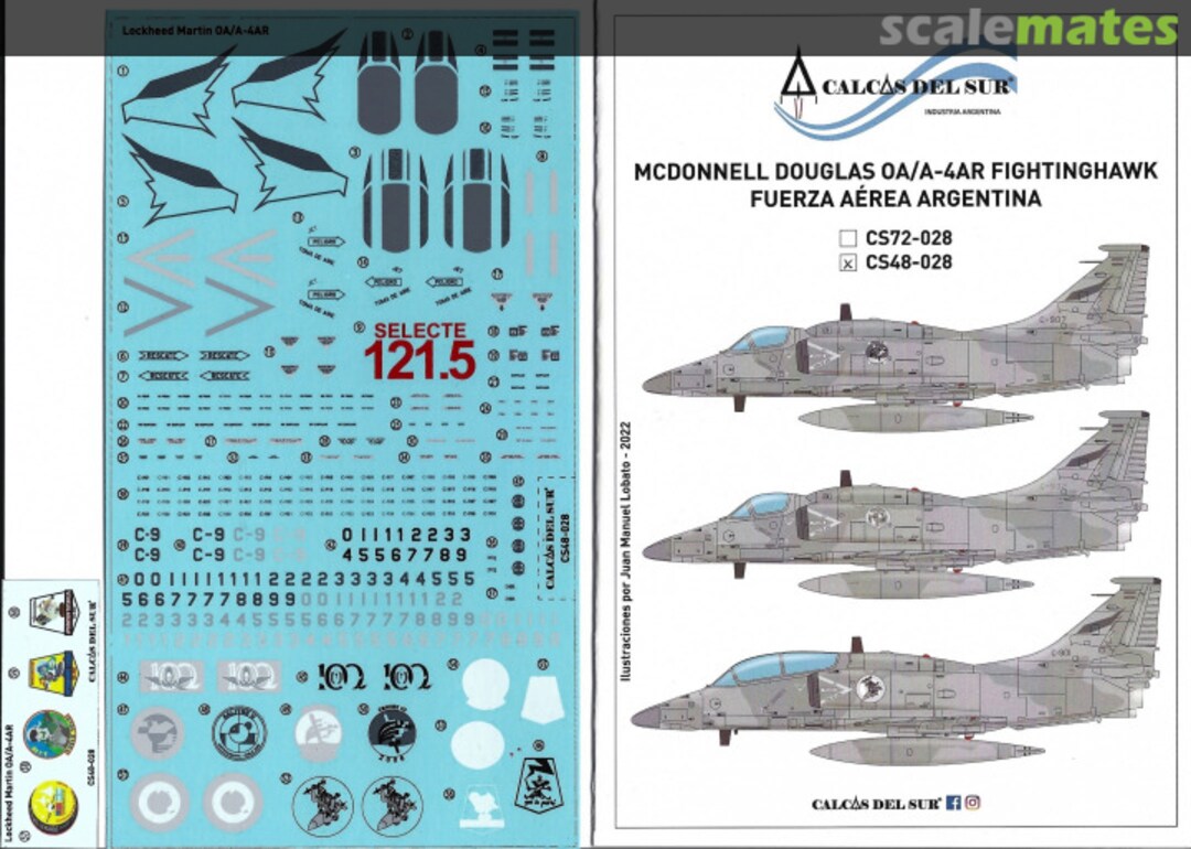 Boxart McDonnell Douglas OA/A-4AR Fightinghawk - Fuerza Aerea Argentina CS48-028 Calcas del Sur