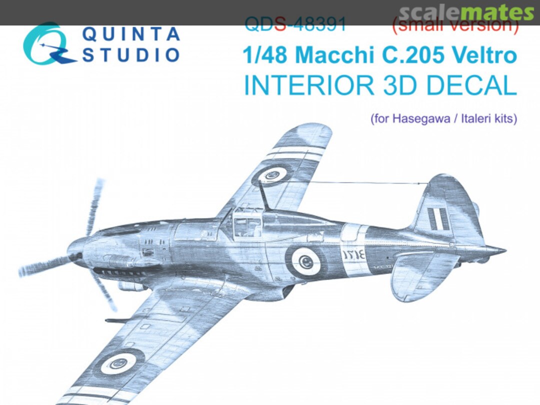 Boxart Macchi C.205 Veltro interior 3D decals QDS-48391 Quinta Studio