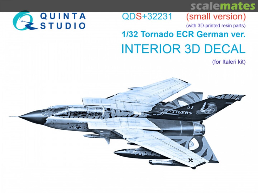 Boxart Tornado ECR German ver. interior 3D decals (with 3D-printed resin parts) (small version) QDS+32231 Quinta Studio