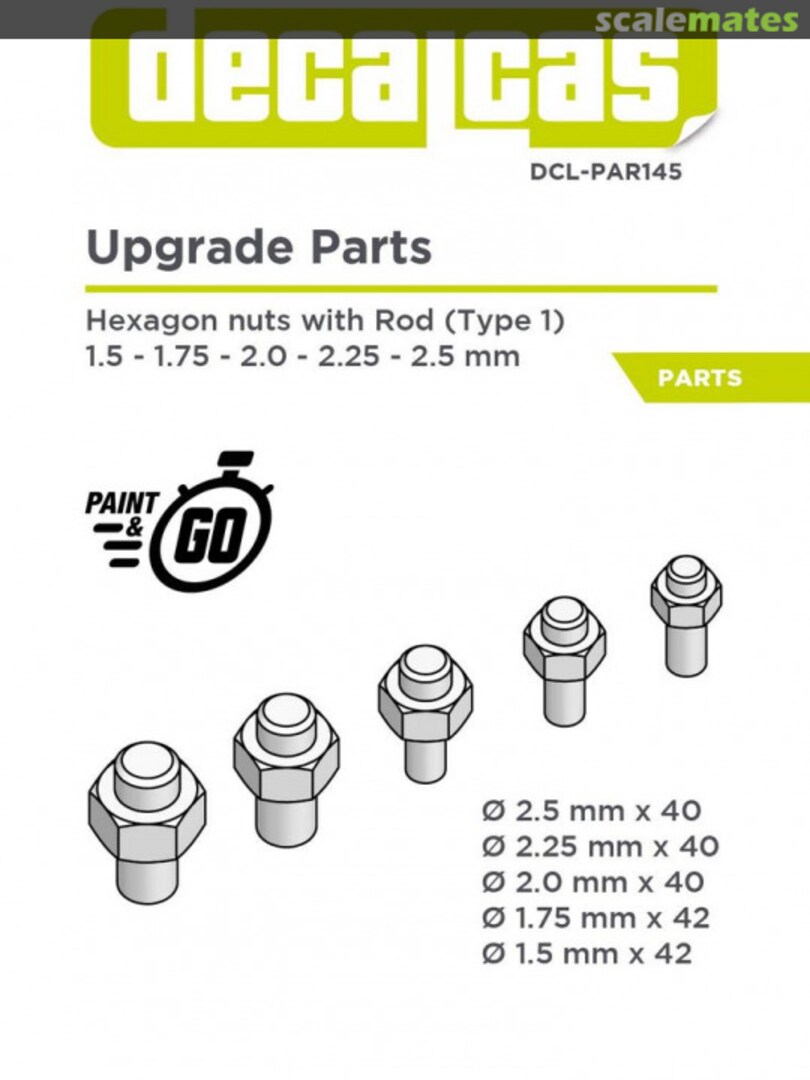 Boxart Hexagon nuts with rod - type 1 DCL-PAR145 Decalcas