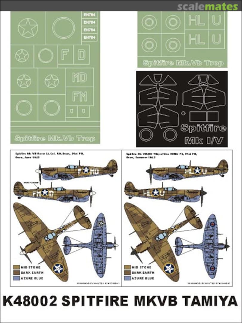 Boxart Spitfire Mk.VB Trop K48002 Montex