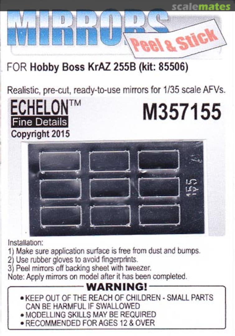 Boxart KrAZ 225B mirrors M357155 Echelon Fine Details