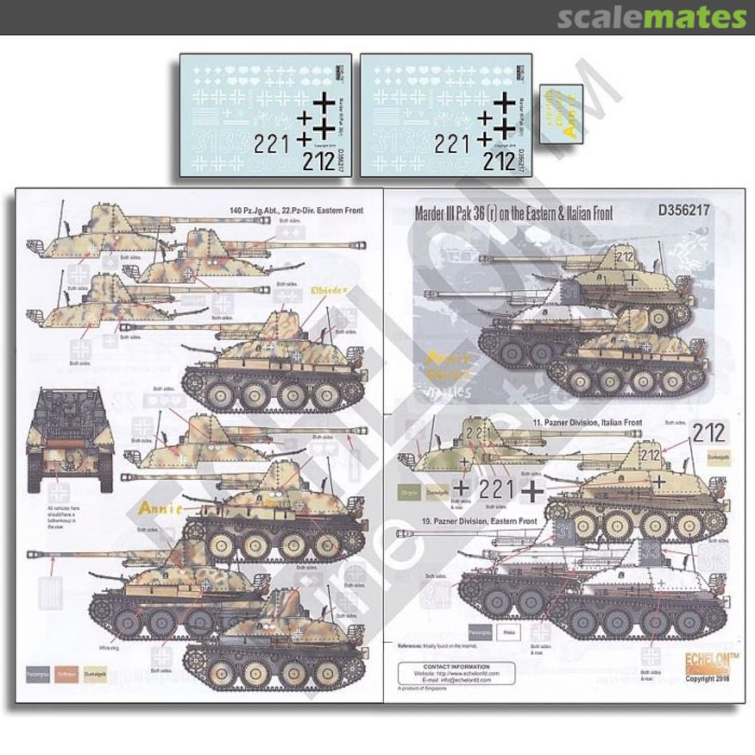 Boxart Marder III Pak36(r) on the Eastern / Italian Front D356217 Echelon Fine Details