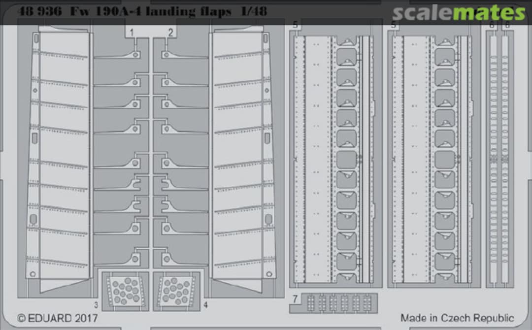 Boxart Fw 190A-4 landing flaps 48936 Eduard