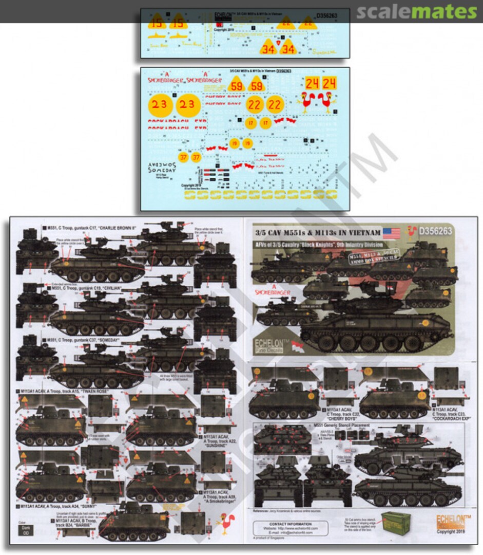 Boxart 3/5 CAV M551s & M113s in Vietnam D356263 Echelon Fine Details