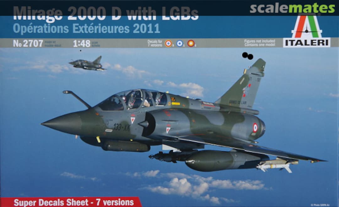 Boxart Mirage 2000D with LGBs 2707 Italeri