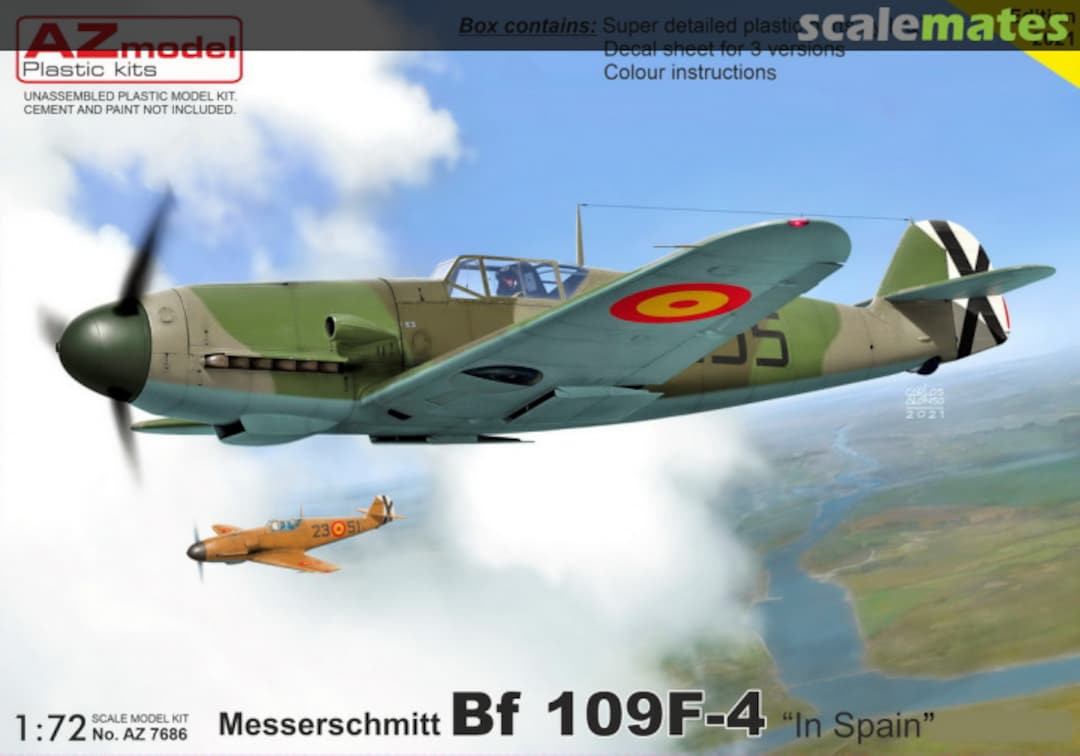 Boxart Messerschmitt Bf 109F-4 AZ7686 AZmodel