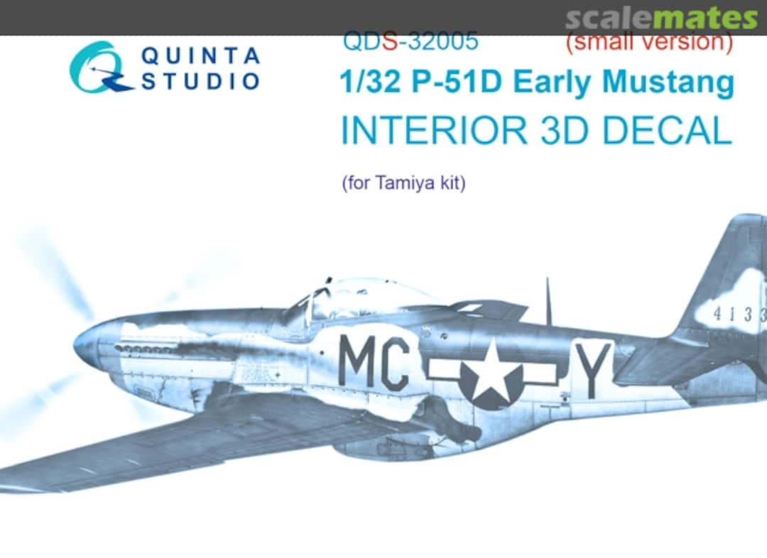 Boxart P-51D Early Mustang interior 3D decals QDS-32005 Quinta Studio