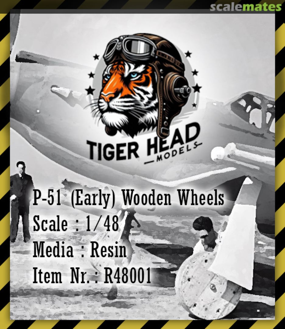 Boxart P-51 (Early) Wooden Wheels R48001 Tigerhead Models