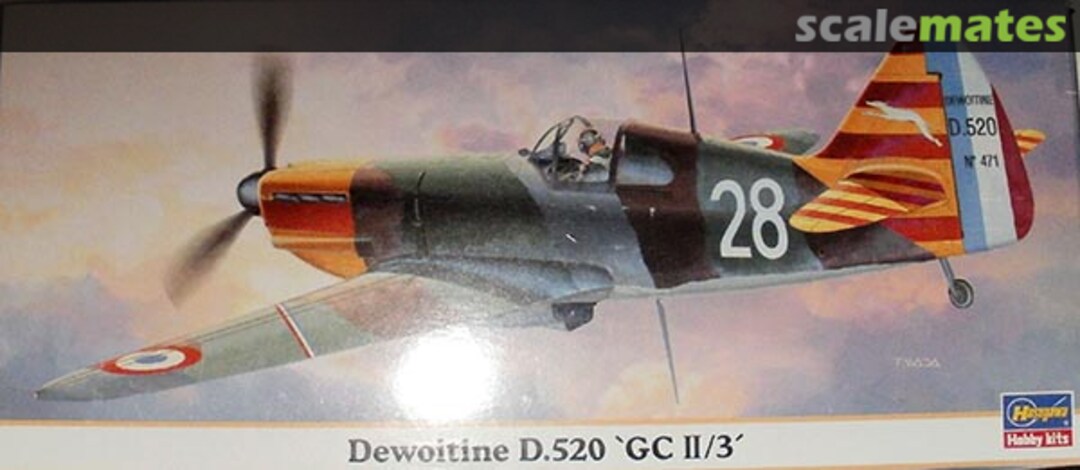 Boxart Dewoitine D.520 'GC II/3' 00292 Hasegawa