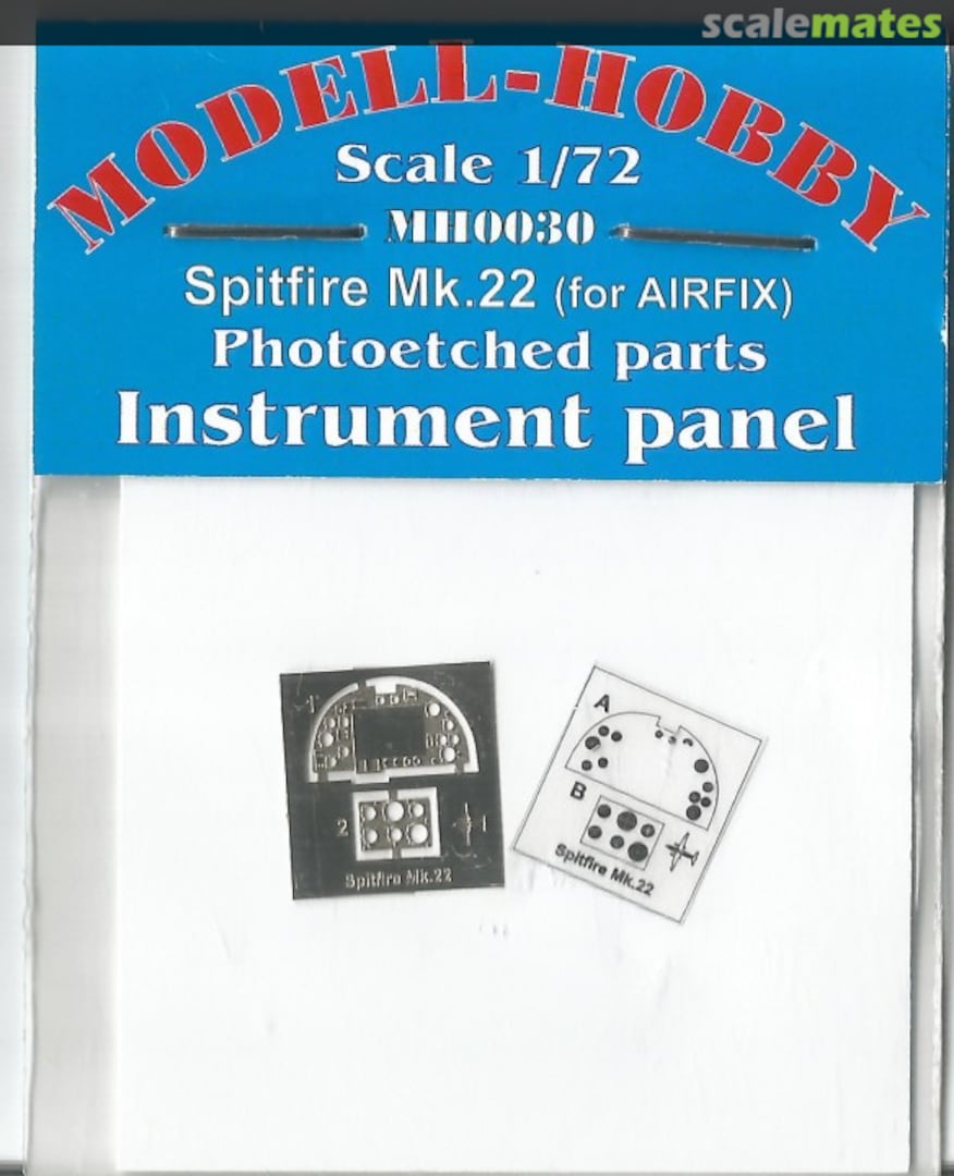 Boxart Spitfire Mk.22 Instrument Panel MH0030 Modell-Hobby