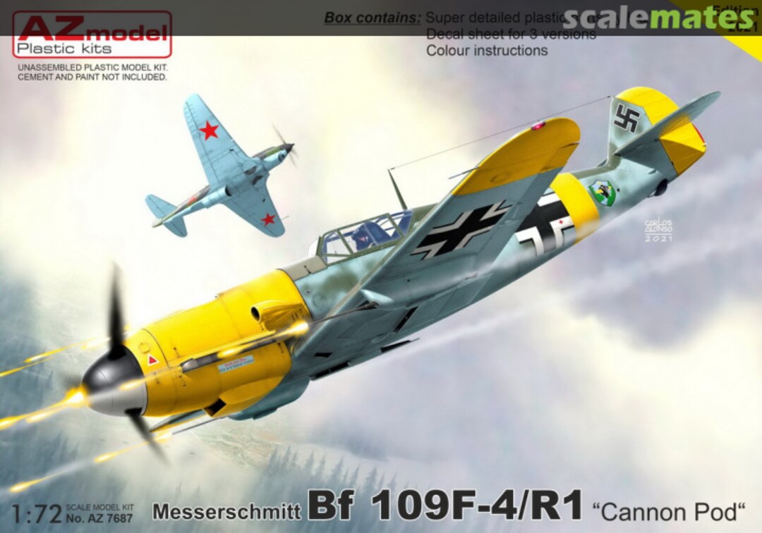 Boxart Messerschmitt Bf 109F-4/R1 AZ7687 AZmodel