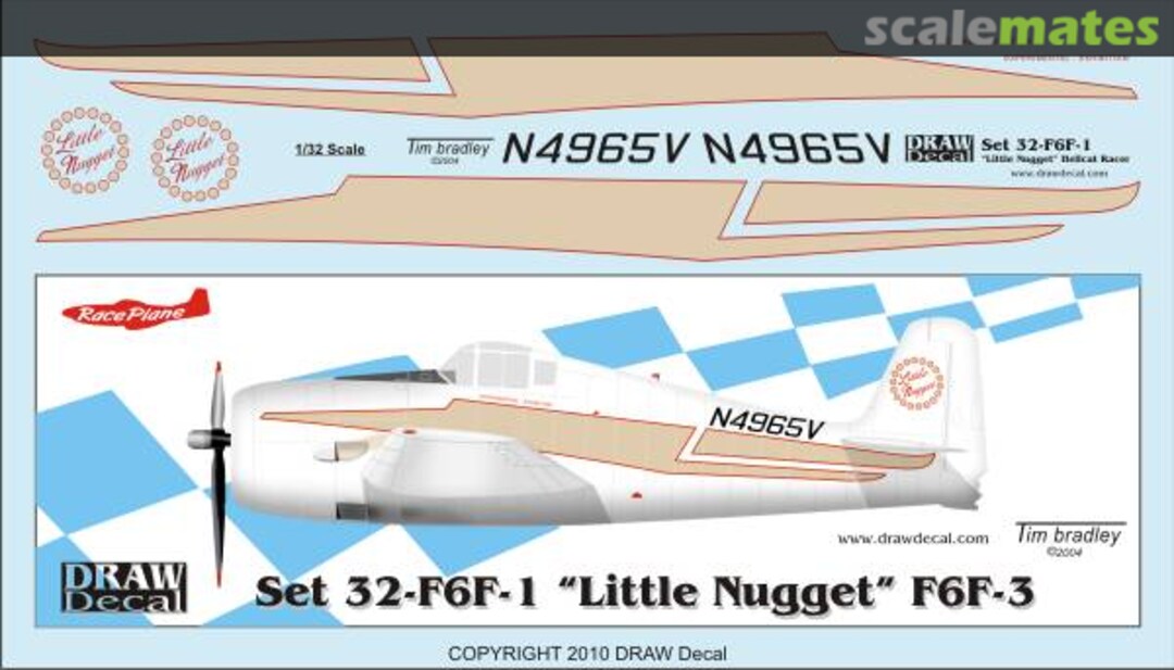 Boxart "Little Nugget" Hellcat Racer 32-F6F-1 Draw Decal