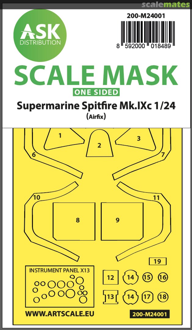 Boxart Spitfire Mk.IX masks 200-M24001 ASK