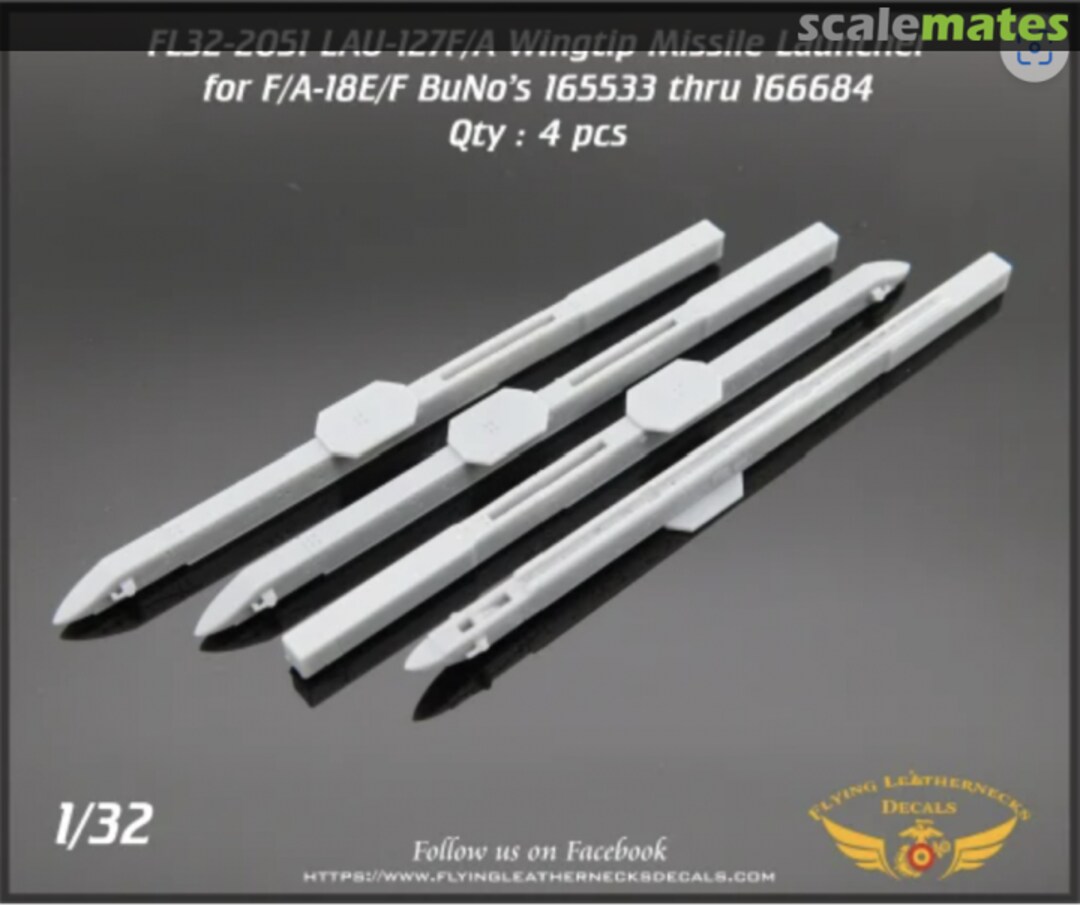 Boxart LAU-127F/A - F/A-18E/F Wing tip launchers FL32-2051 Flying Leathernecks