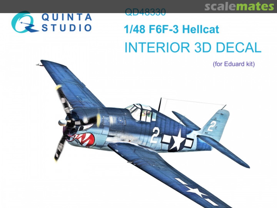 Boxart F6F-3 Hellcat interior 3D decals QD48330 Quinta Studio