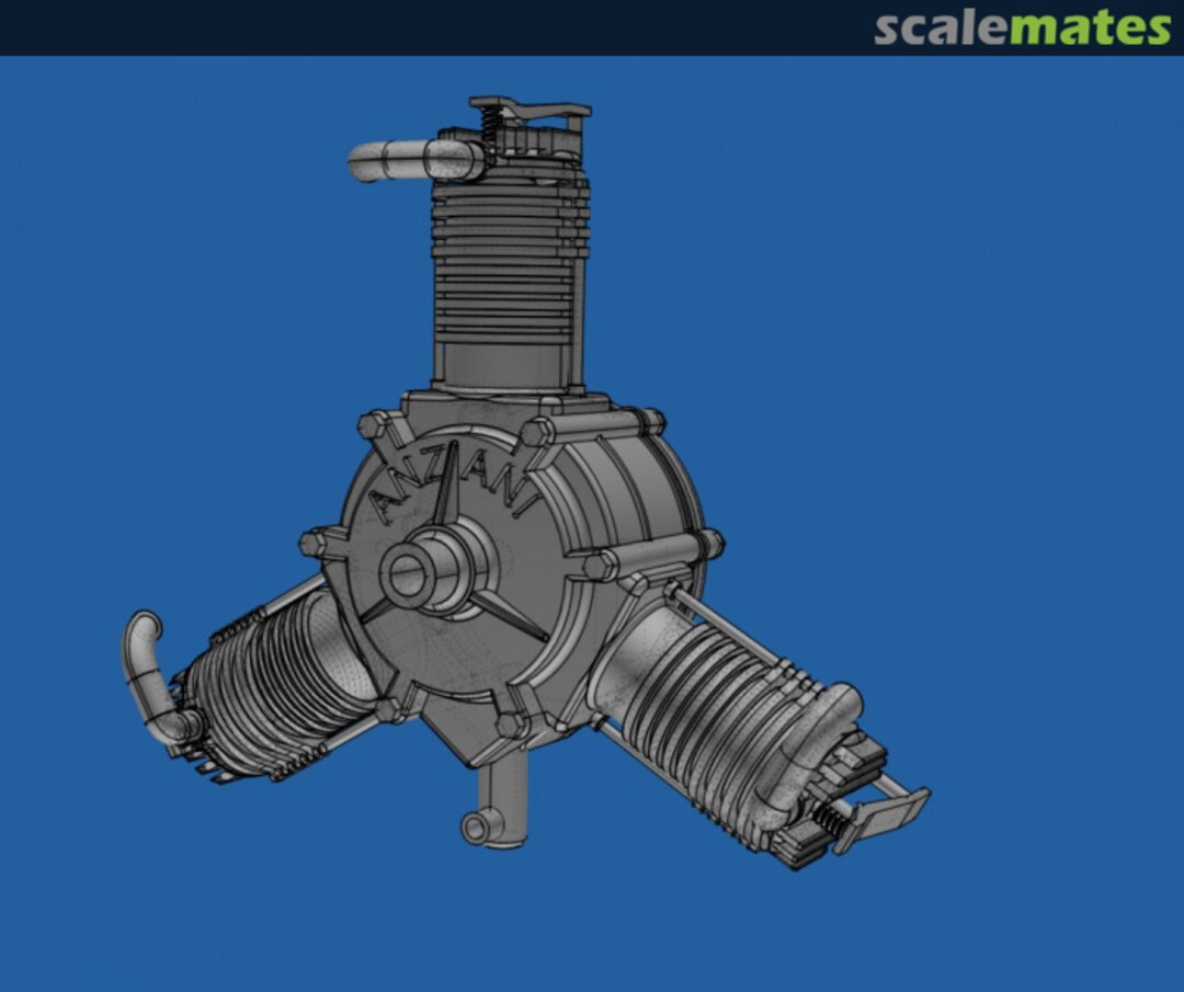 Boxart Engine Anzani 35 h.p 240001 72AERO3DSTL