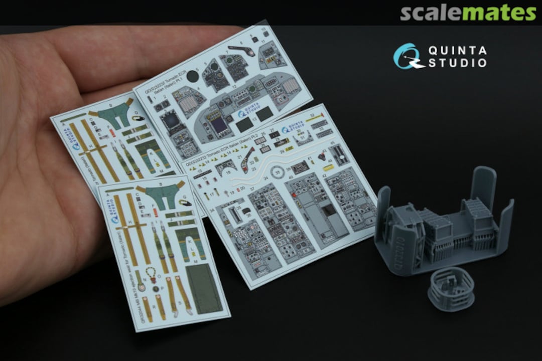 Contents Tornado ECR Italian ver. interior 3D decals (with 3D-printed resin parts) QD+32232 Quinta Studio