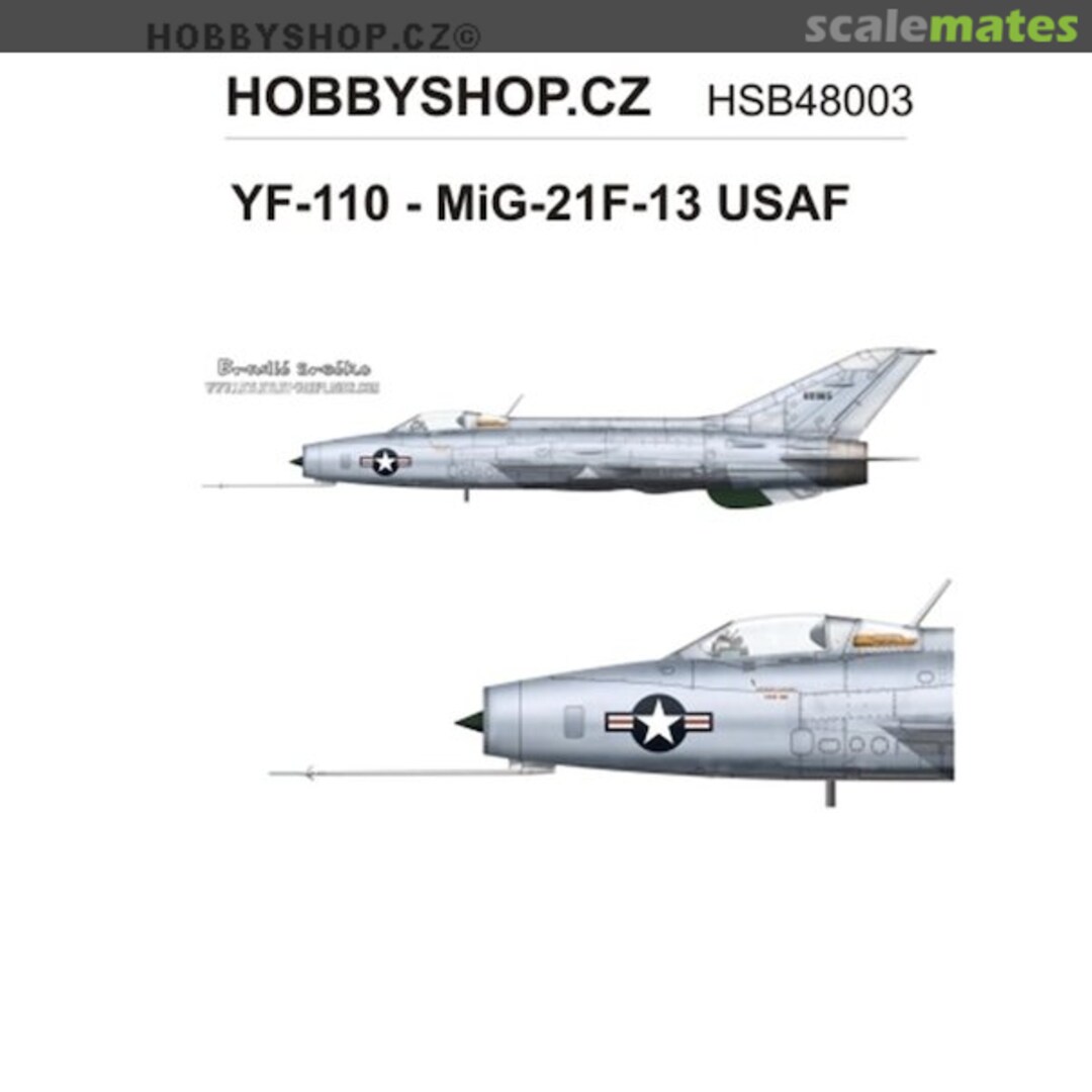 Boxart YF-110 - MIG-21F-13 USAF HSB48003 Hobbyshop.cz