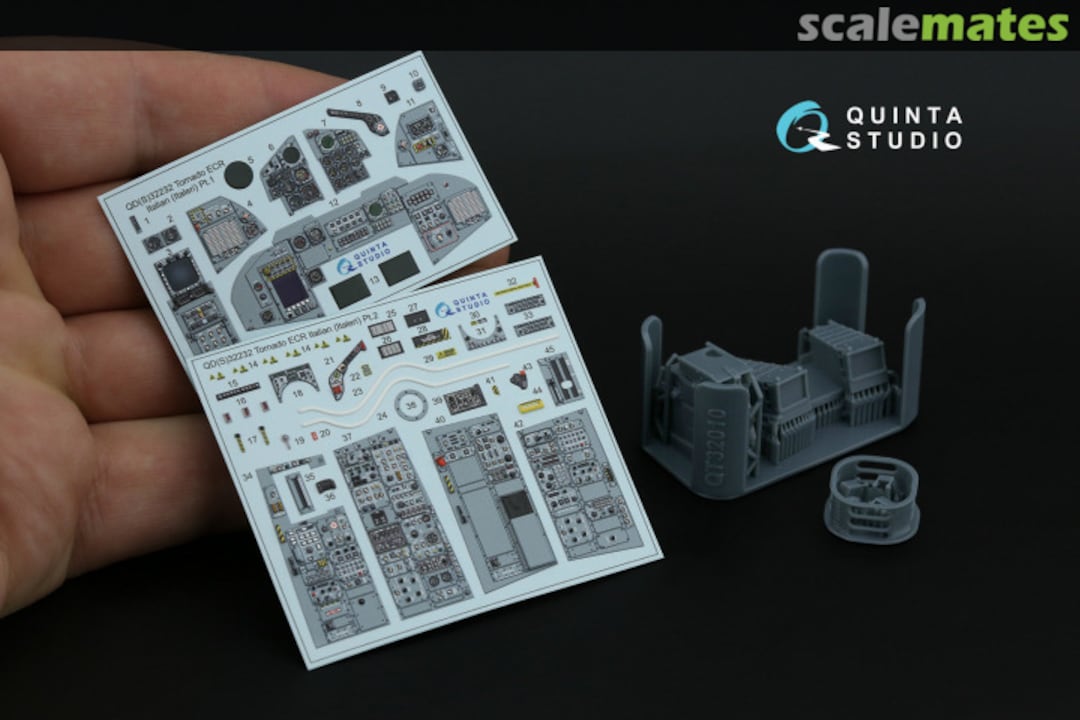 Contents Tornado ECR Italian ver. interior 3D decals (with 3D-printed resin parts) (small version) QDS+32232 Quinta Studio