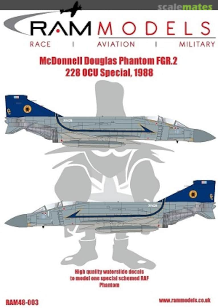 Boxart McDonnell Douglas Phantom FGR.2 228 OCU Special 1988 RAM 48-003 RAM Models