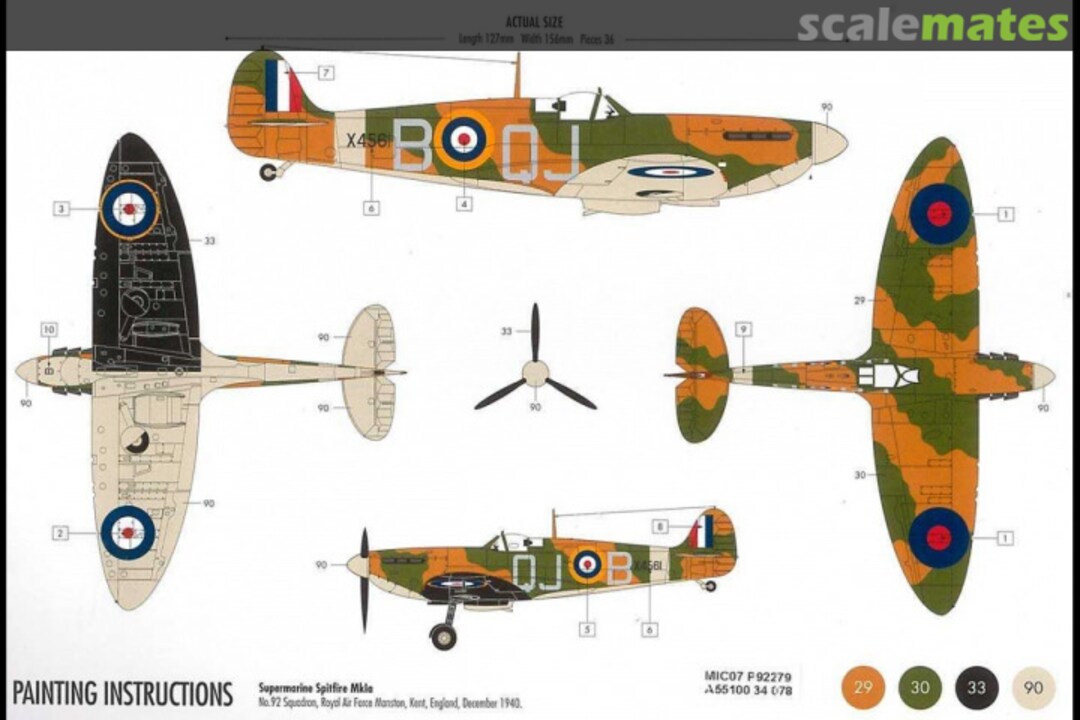 Contents Supermarine Spitfire Mk.Ia A55100 Airfix