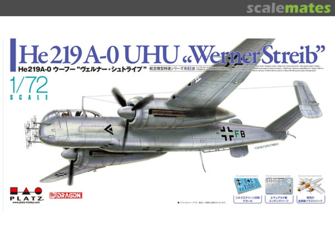 Boxart He 219 A-0 UHU "Werner Streib" AE-3 Platz