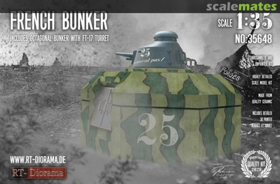 Boxart French Bunker with FT17 turret 35648 RT-Diorama