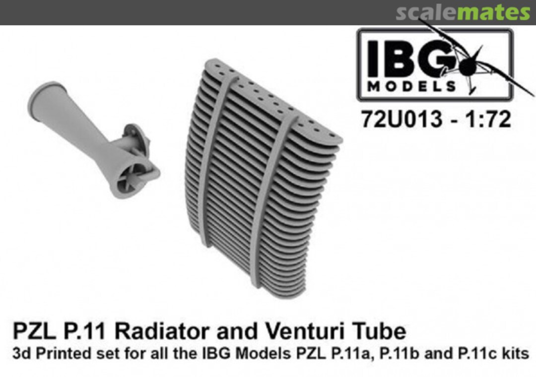 Boxart PZL P.11c Radiator and Venturi Tube 72U013 IBG Models