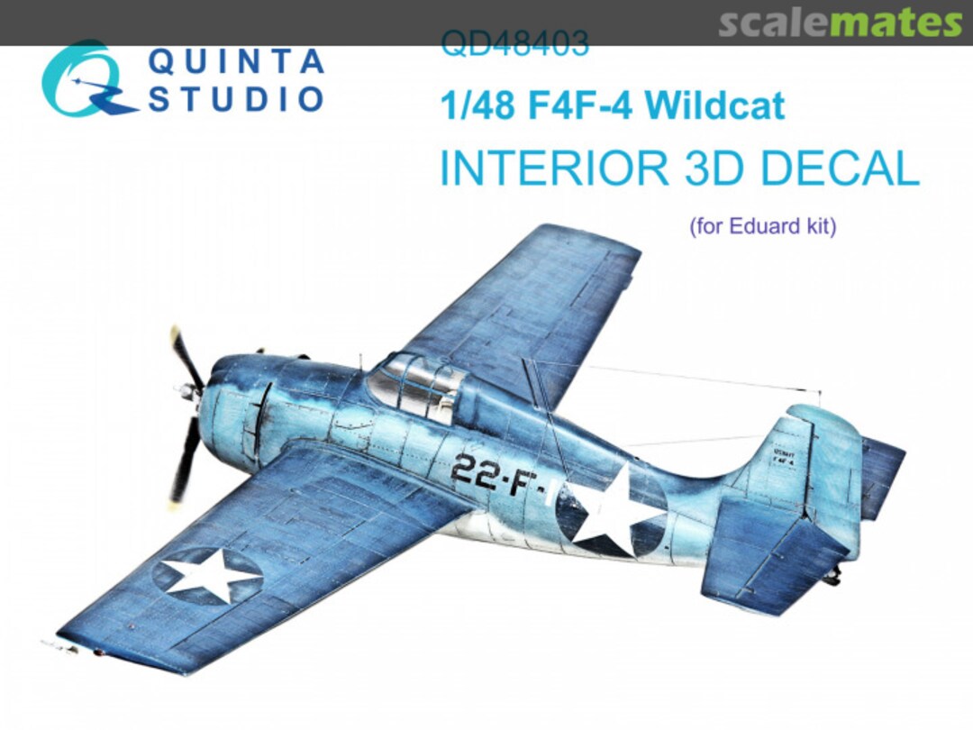 Boxart F4F-4 Wildcat interior 3D decals QD48403 Quinta Studio