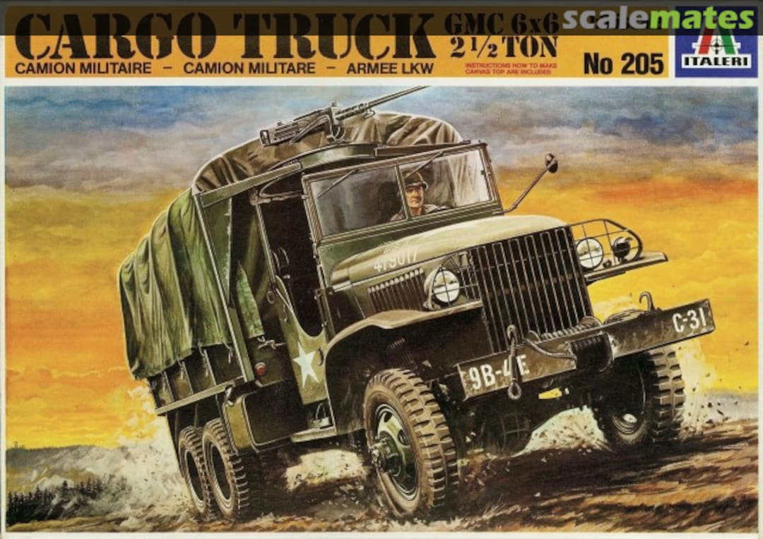 Boxart Cargo Truck GMC 6x6 2 1/2 Ton 205 Italeri