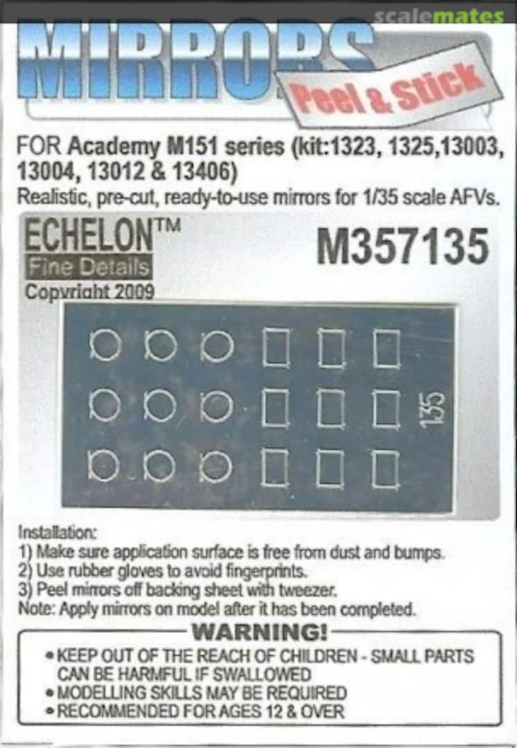 Boxart M151 Ford Mutt Mirrors (Academy) M357135 Echelon Fine Details