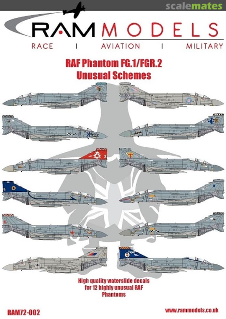 Boxart RAF Phantom FG.1/FGR.2 Unusual Schemes RAM 72-002 RAM Models