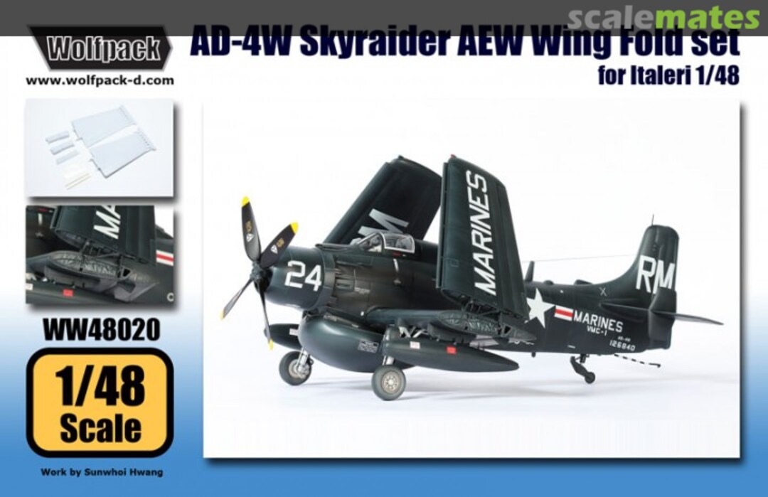 Boxart AD-4W Skyraider AEW Wing Fold set WW48020 Wolfpack