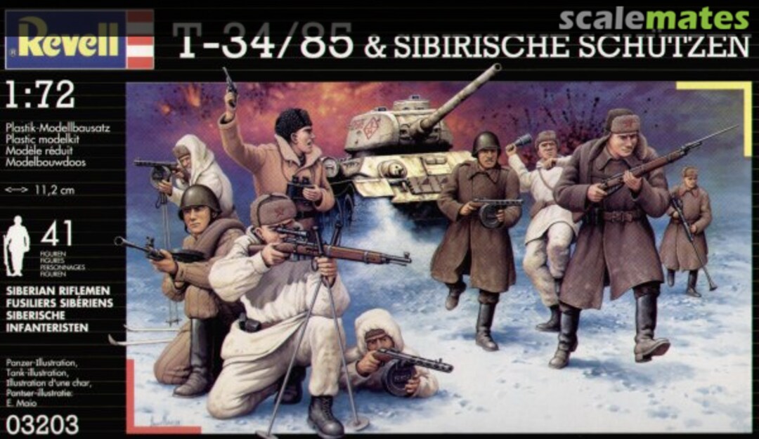 Boxart T-34/85 & Sibirische Schützen 03203 Revell