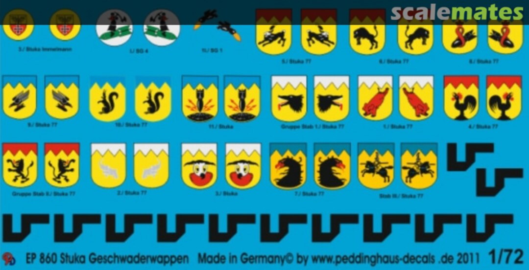 Boxart Stuka Geschwaderwappen EP 860 Peddinghaus-Decals