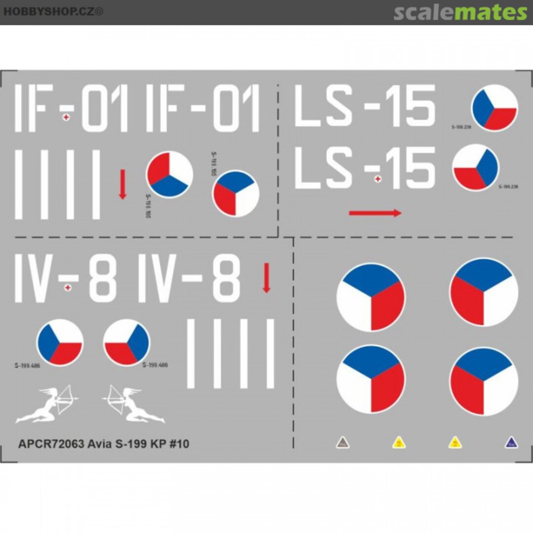 Boxart Avia S-199 KP #10 APCR72063 APC Decals