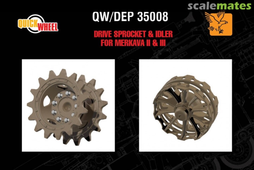 Boxart Drive sprocket and Idler for Merkava II & III 35008 Desert Eagle Publishing