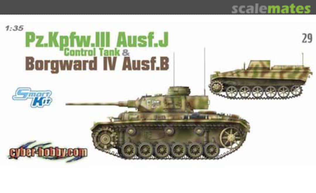 Boxart Pz.Kpfw. III Ausf. J Command Tank and Borgward IV Ausf. B 6510 Cyber Hobby