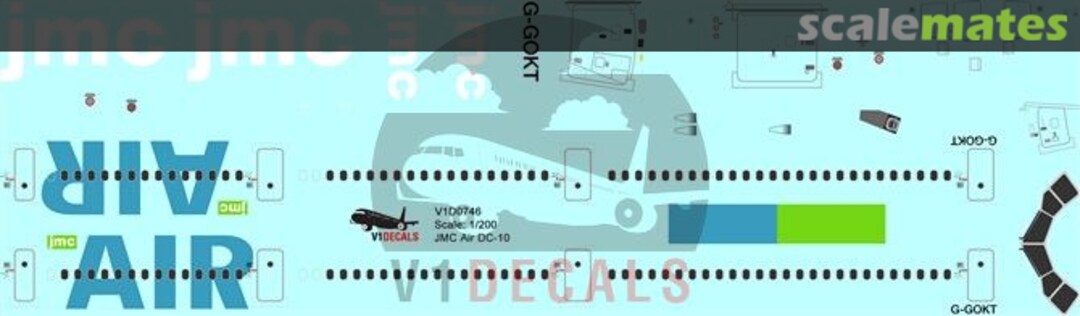 Boxart JMC Air McDonnell Douglas DC-10-30 V1D0746-144 V1 Decals